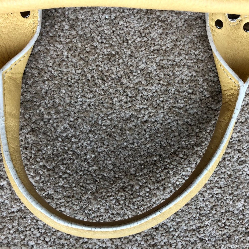 Cole Haan Village Satchel, Yellow Pebble Leather - Picture 8 of 16